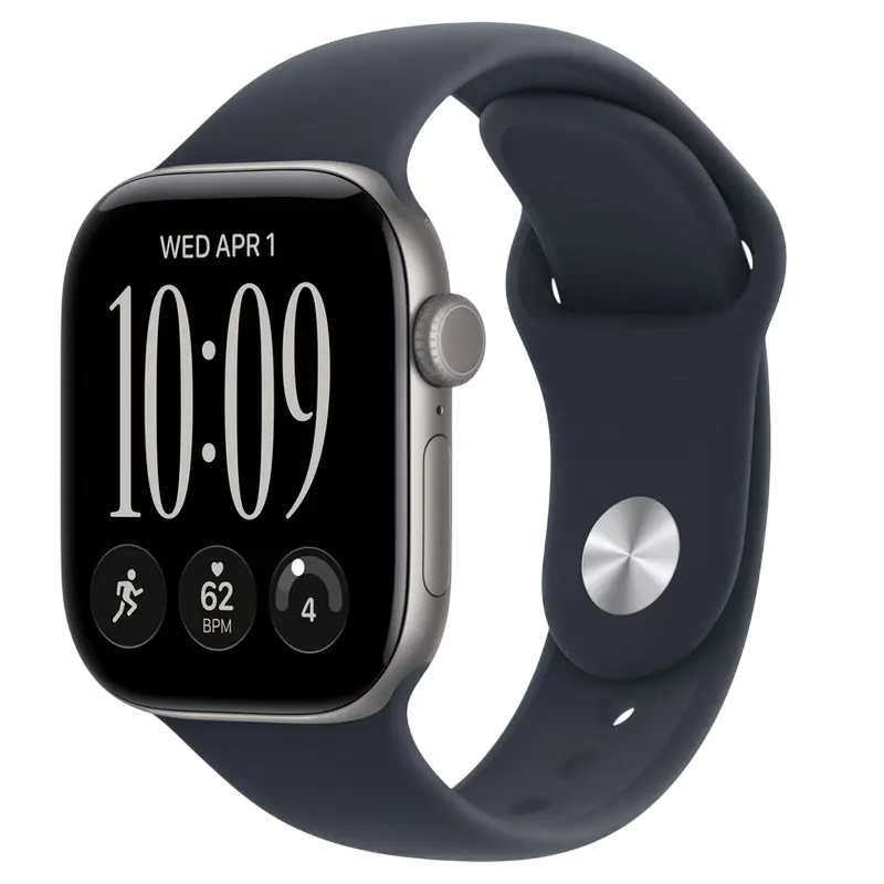 Apple Watch Series 12 GPS, 42mm Space Grey Aluminium Case with Navy Blue Sport Band - S/M MJE74 Apple Watch Series 12 GPS, 42mm Space Grey Aluminium Case with Navy Blue Sport Band - S/M MJE74