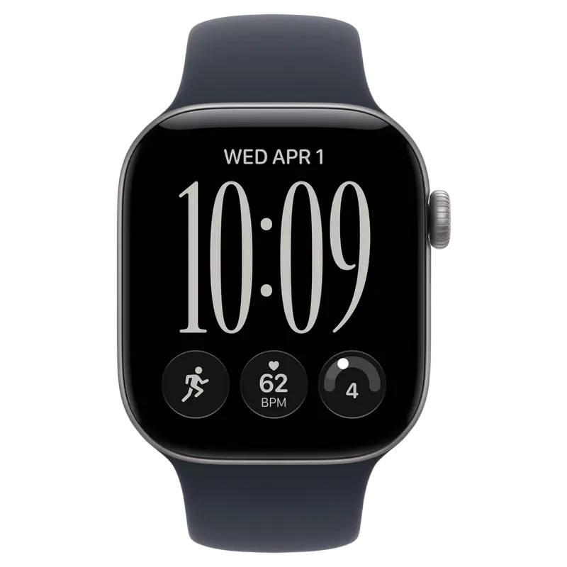 Apple Watch Series 12 GPS, 42mm Space Grey Aluminium Case with Navy Blue Sport Band - S/M MJE74 Apple Watch Series 12 GPS, 42mm Space Grey Aluminium Case with Navy Blue Sport Band - S/M MJE74