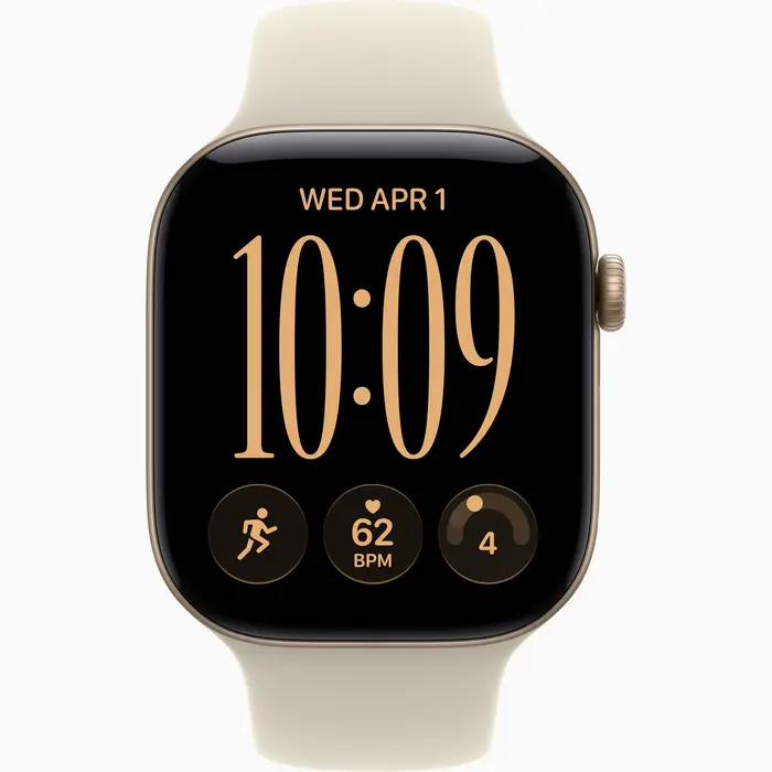 Apple Watch Series 12 GPS, 46mm Light Gold Aluminium Case with Sand Sport Band - M/L MJEP4 Apple Watch Series 12 GPS, 46mm Light Gold Aluminium Case with Sand Sport Band - M/L MJEP4