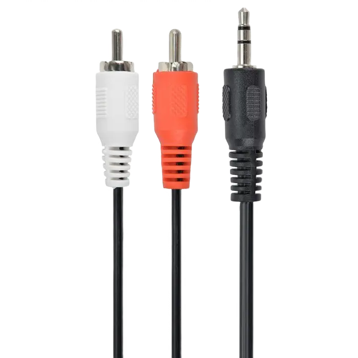 Audio Adaptor Cablexpert CCA-458/0.2, 3.5mm 3-pin (M) - 2x RCA (M), 0,2m, Negru Audio Adaptor Cablexpert CCA-458/0.2, 3.5mm 3-pin (M) - 2x RCA (M), 0,2m, Negru