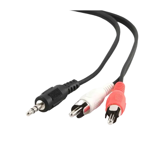 Audio Adaptor Cablexpert CCA-458/0.2, 3.5mm 3-pin (M) - 2x RCA (M), 0,2m, Negru Audio Adaptor Cablexpert CCA-458/0.2, 3.5mm 3-pin (M) - 2x RCA (M), 0,2m, Negru