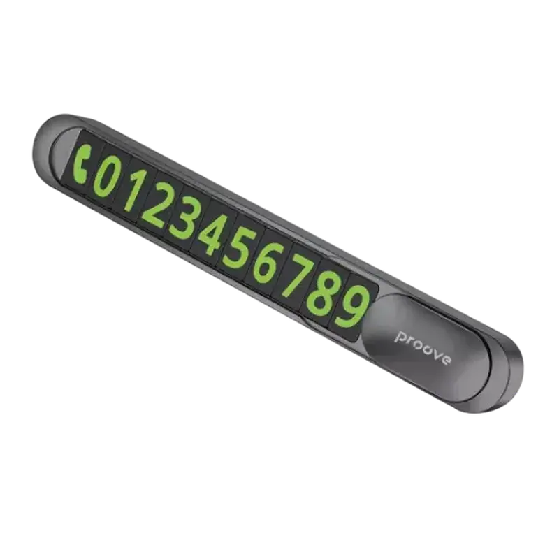 Парковочная карта Proove Parking Number Plate Metal Lock, Темно-серый Парковочная карта Proove Parking Number Plate Metal Lock, Темно-серый