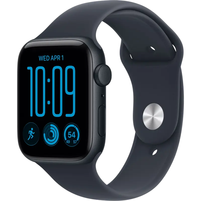 Apple Watch SE 3 44mm Aluminum Case with Navy Blue Sport Band - M/L MJL94 GPS, Midnight Apple Watch SE 3 44mm Aluminum Case with Navy Blue Sport Band - M/L MJL94 GPS, Midnight