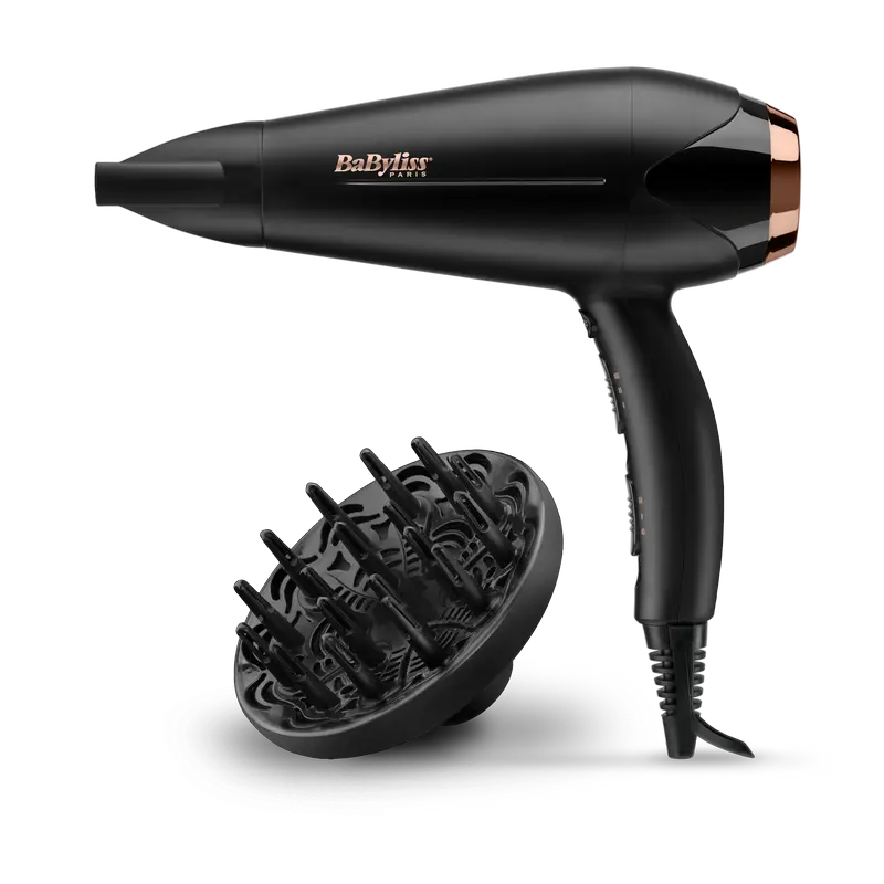 Uscător de păr BaByliss Turbo Shine D570DE, 2200 W, Negru Uscător de păr BaByliss Turbo Shine D570DE, 2200 W, Negru