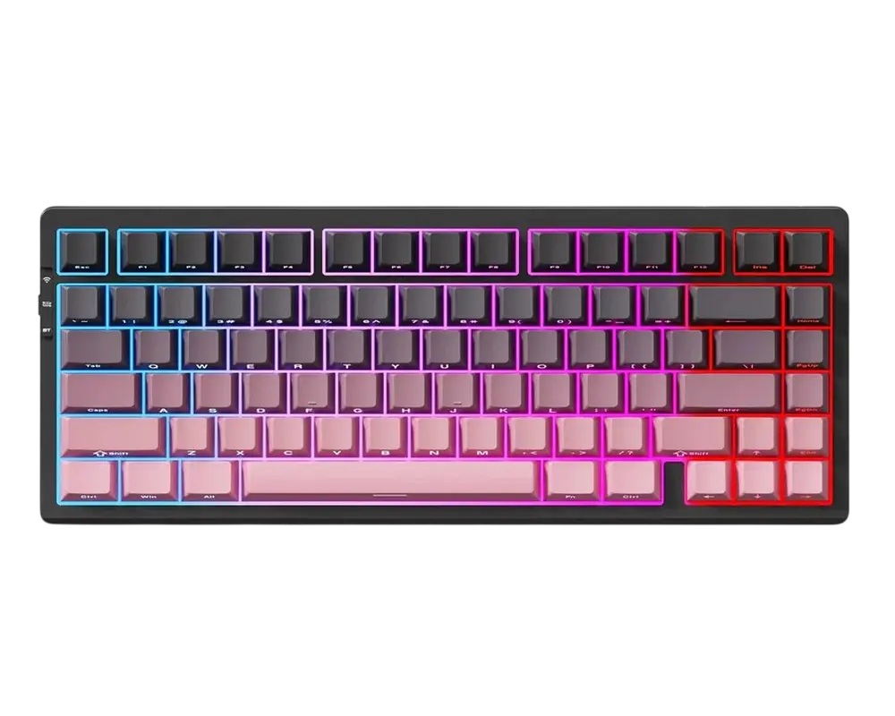 Клавиатура MCHOSE G75 Pro, Проводное / беспроводное, Чёрный | Розовый