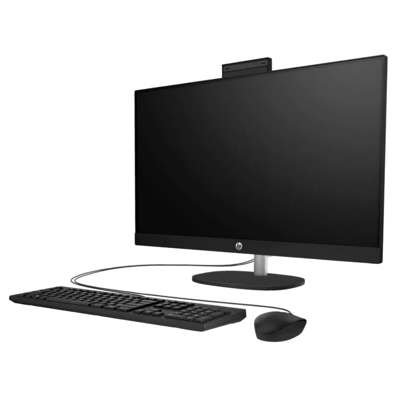 Computer All-in-One HP 27-cr1005ci, 27", Intel Core Ultra 7 155U, 16GB/512GB, FreeDOS, Negru Computer All-in-One HP 27-cr1005ci, 27