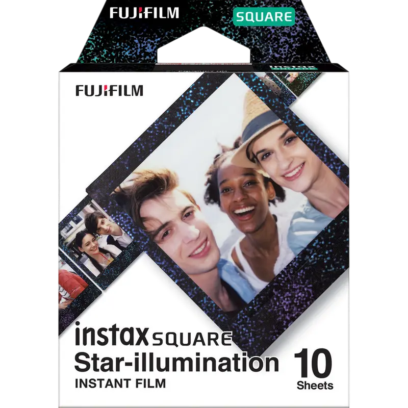 Fujifilm Instax Square Film Star Illumination (10 sheets), Black Fujifilm Instax Square Film Star Illumination (10 sheets), Black