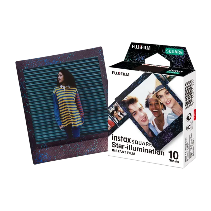 Fujifilm Instax Square Film Star Illumination (10 sheets), Black Fujifilm Instax Square Film Star Illumination (10 sheets), Black