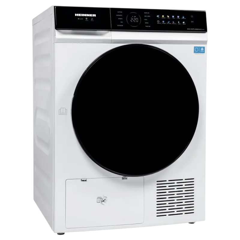 Uscător de rufe Heinner HHPD-M9K5IVC+++, 9kg, Alb Uscător de rufe Heinner HHPD-M9K5IVC+++, 9kg, Alb