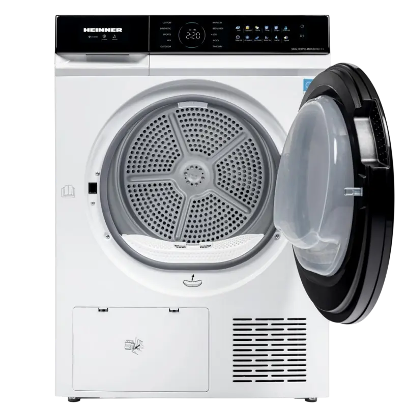 Uscător de rufe Heinner HHPD-M9K5IVC+++, 9kg, Alb Uscător de rufe Heinner HHPD-M9K5IVC+++, 9kg, Alb