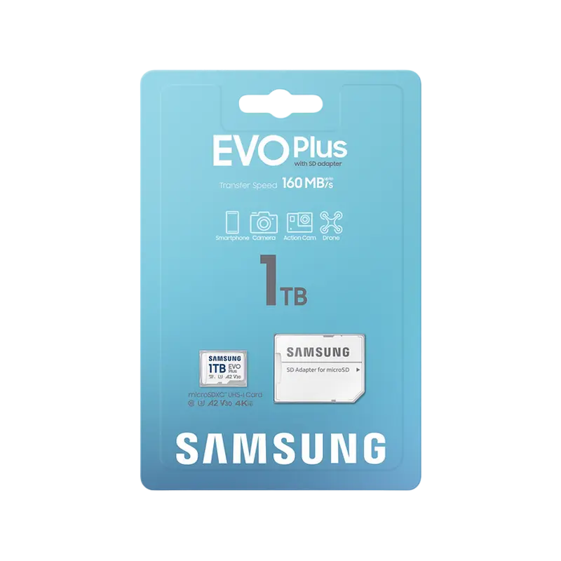 Card de Memorie Samsung EVO Plus MicroSDXC, 1024GB (MB-MC1T0SA/) Card de Memorie Samsung EVO Plus MicroSDXC, 1024GB (MB-MC1T0SA/)