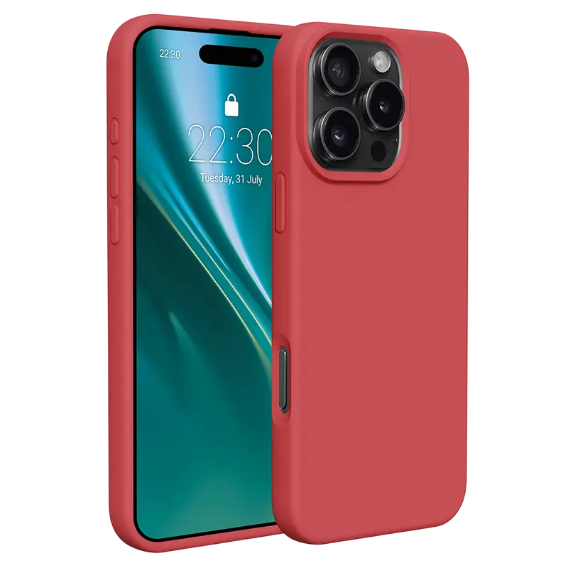 Чехол Etteri Silicone Mag для Apple iPhone 16 Pro, Raspberry