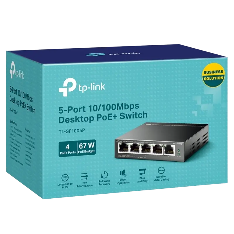 Comutator PoE TP-LINK TL-SF1005P, 4x IEEE 802.3af/at Comutator PoE TP-LINK TL-SF1005P, 4x IEEE 802.3af/at
