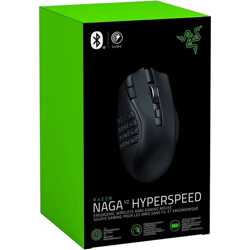 Беcпроводная мышь Razer Razer Naga V2, Чёрный Беcпроводная мышь Razer Razer Naga V2, Чёрный