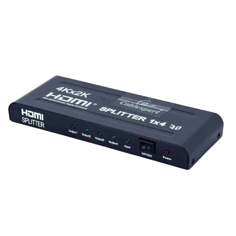 Splitter HDMI Cablexpert DSP-4PH4-02, HDMI (F) - 4x HDMI (F), Negru Splitter HDMI Cablexpert DSP-4PH4-02, HDMI (F) - 4x HDMI (F), Negru