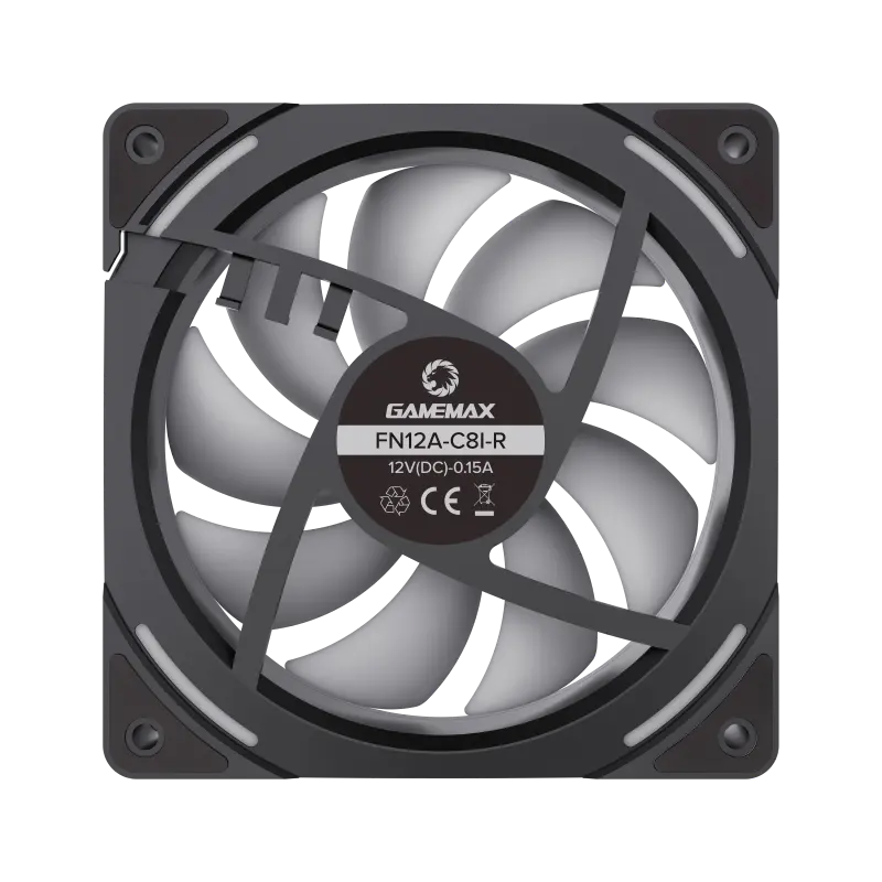 PC Case Fan GAMEMAX FN12A-C8I-R, Reversed, 120mm, ARGB, 24 LED, 9 blades, PWM, PC Case Fan GAMEMAX FN12A-C8I-R, Reversed, 120mm, ARGB, 24 LED, 9 blades, PWM,