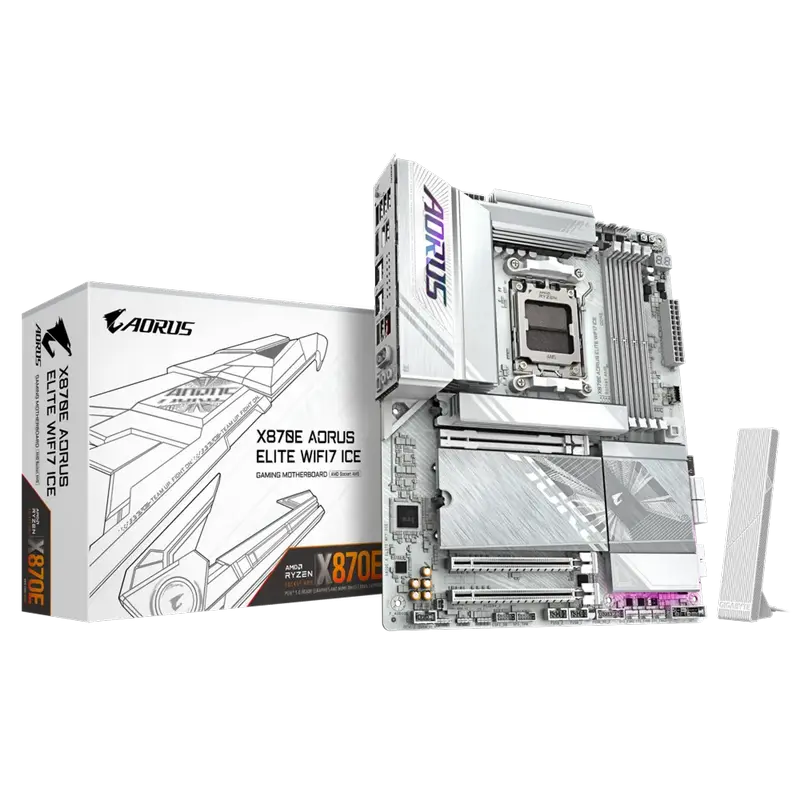 Материнская плата Gigabyte X870E A ELITE WF7 ICE, AM5, AMD X870E, ATX Материнская плата Gigabyte X870E A ELITE WF7 ICE, AM5, AMD X870E, ATX