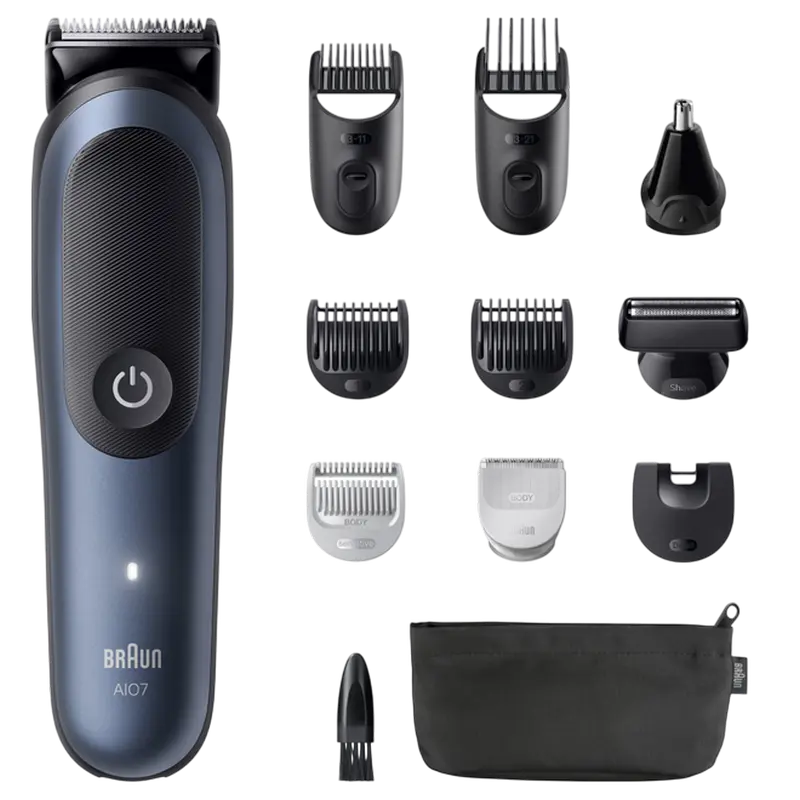 Trimmer pentru bărbați Braun AIO7540, Albastru Trimmer pentru bărbați Braun AIO7540, Albastru