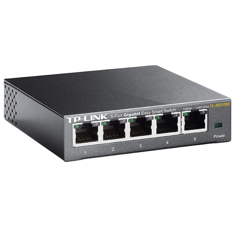 Switch de rețea TP-LINK TL-SG105E, 5x 10/100/1000 Mbps Switch de rețea TP-LINK TL-SG105E, 5x 10/100/1000 Mbps