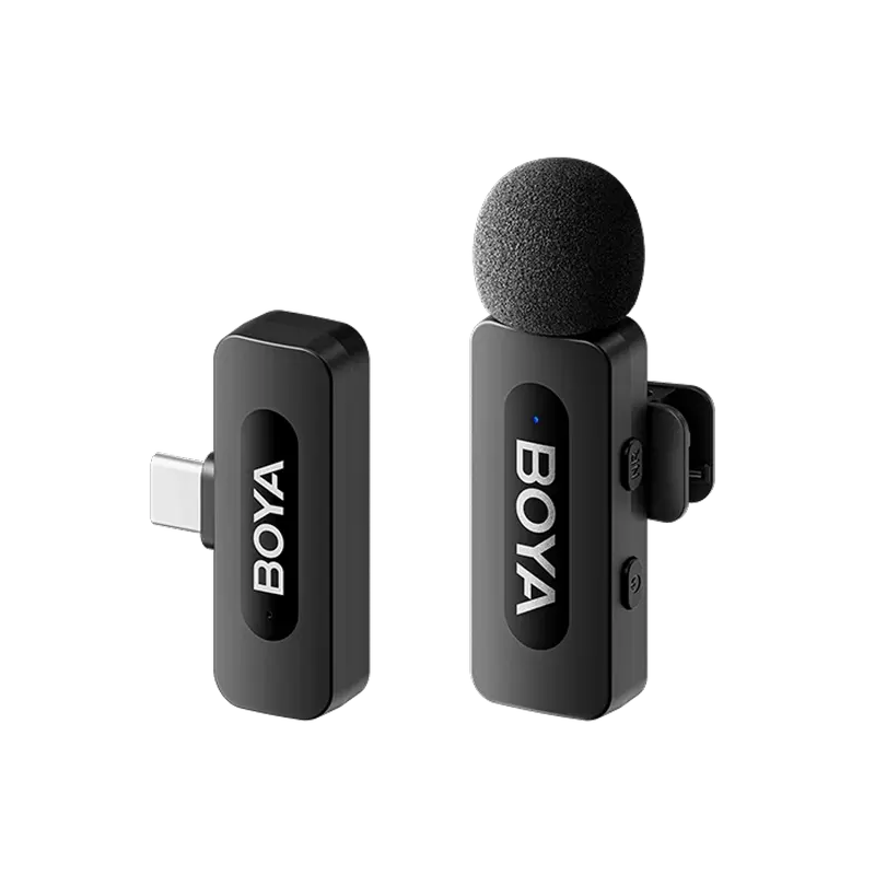 Портативный записывающий микрофон Boya BY-V10 V2.0, Беспроводной, Черный