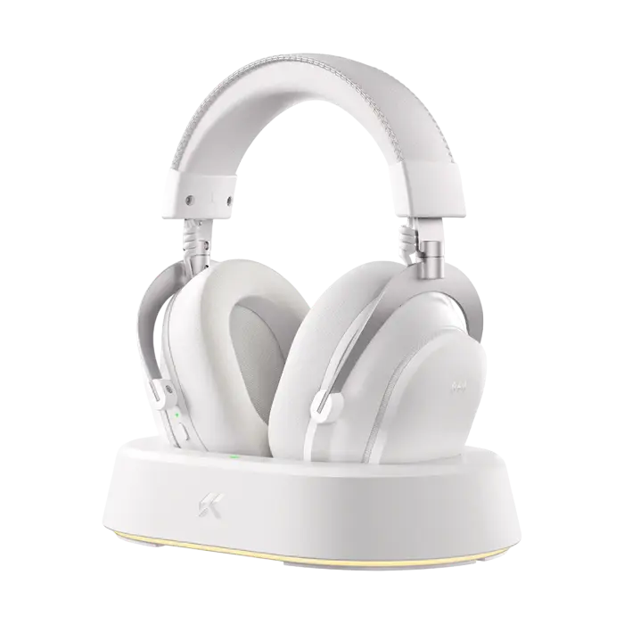 Игровая Гарнитура MCHOSE V9 Turbo Plus, Беспроводной/Проводной, Icy White