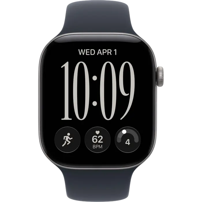 Apple Watch Series 12 GPS, 46mm Space Grey Aluminium Case with Navy Blue Sport Band - M/L MJEJ4 Apple Watch Series 12 GPS, 46mm Space Grey Aluminium Case with Navy Blue Sport Band - M/L MJEJ4