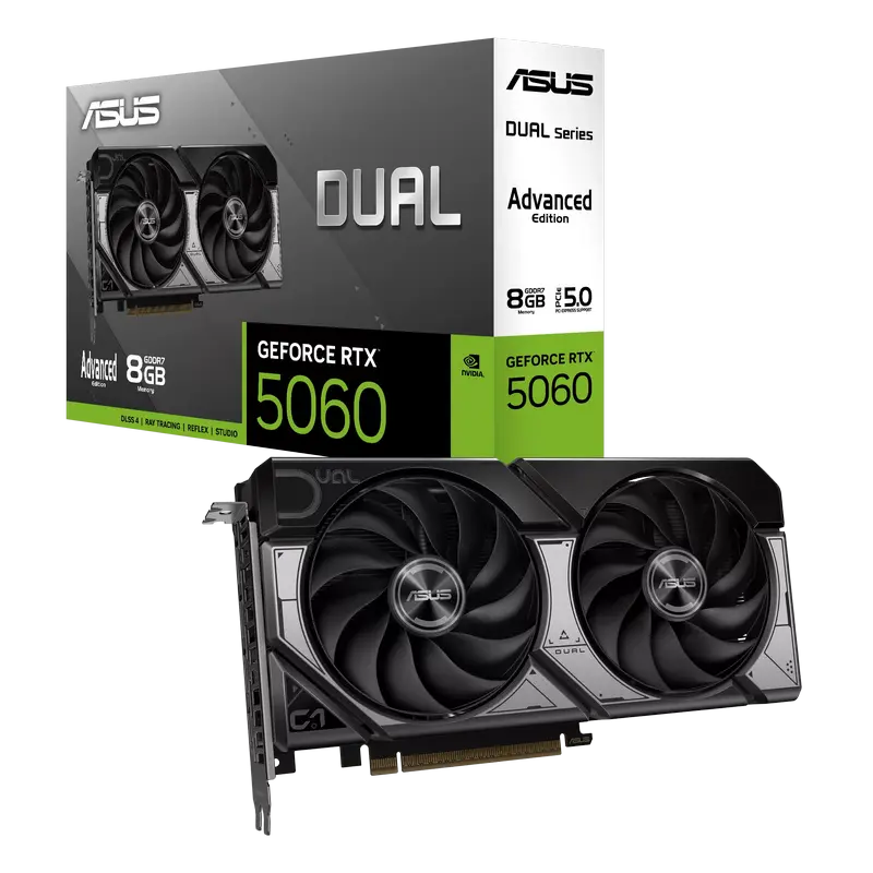 VGA ASUS RTX5060 8GB GDDR7 Dual Advanced OC (DUAL-RTX5060-O8G-A) VGA ASUS RTX5060 8GB GDDR7 Dual Advanced OC (DUAL-RTX5060-O8G-A)