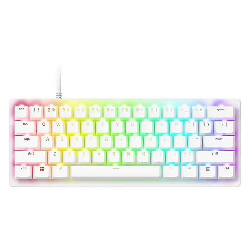 Tastatură Razer Huntsman V3 Pro Mini, Cu fir, Alb Tastatură Razer Huntsman V3 Pro Mini, Cu fir, Alb