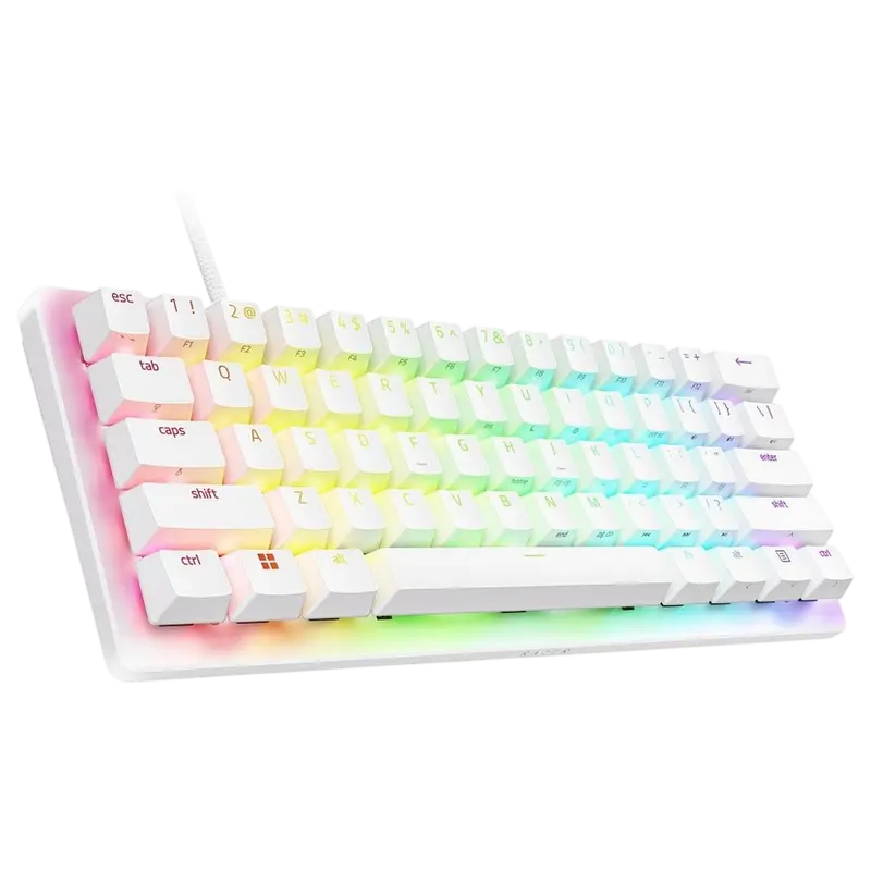 Tastatură Razer Huntsman V3 Pro Mini, Cu fir, Alb Tastatură Razer Huntsman V3 Pro Mini, Cu fir, Alb