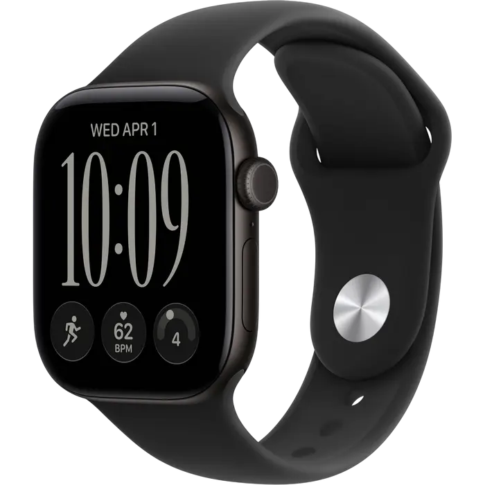 Apple Watch Series 12 GPS, 42mm Black Aluminium Case with Black Sport Band - M/L MJEC4 Apple Watch Series 12 GPS, 42mm Black Aluminium Case with Black Sport Band - M/L MJEC4