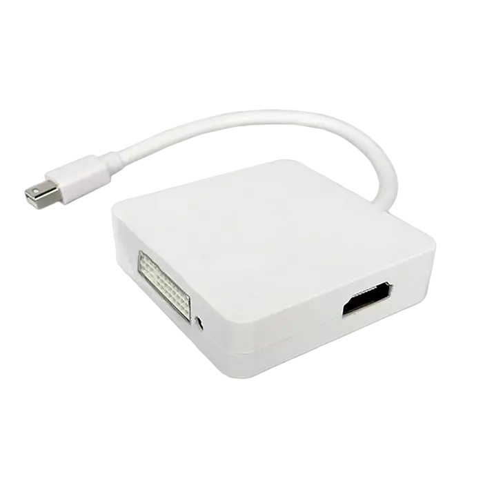 Видеоконвертер APC Electronic APC-531023, MiniDP (M) - HDMI (F) / DisplayPort (F) / DVI-D (F), 0,15м, Белый Видеоконвертер APC Electronic APC-531023, MiniDP (M) - HDMI (F) / DisplayPort (F) / DVI-D (F), 0,15м, Белый