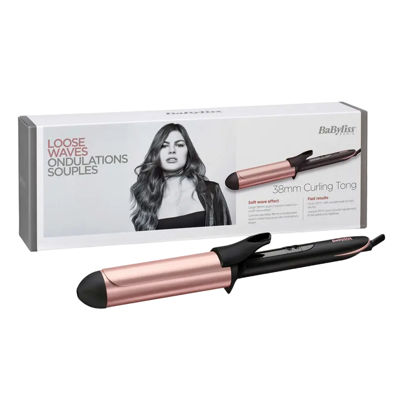 Ondulator de păr BaByliss Rose Quartz C453E, Negru | Roz Ondulator de păr BaByliss Rose Quartz C453E, Negru | Roz
