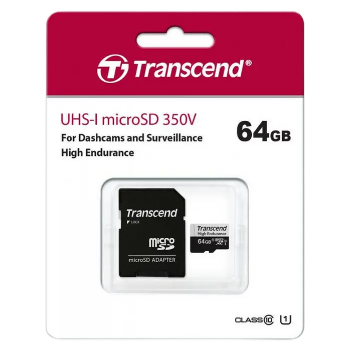 Card de Memorie Transcend MicroSDXC Class 10, 64GB (TS64GUSD350V) Card de Memorie Transcend MicroSDXC Class 10, 64GB (TS64GUSD350V)