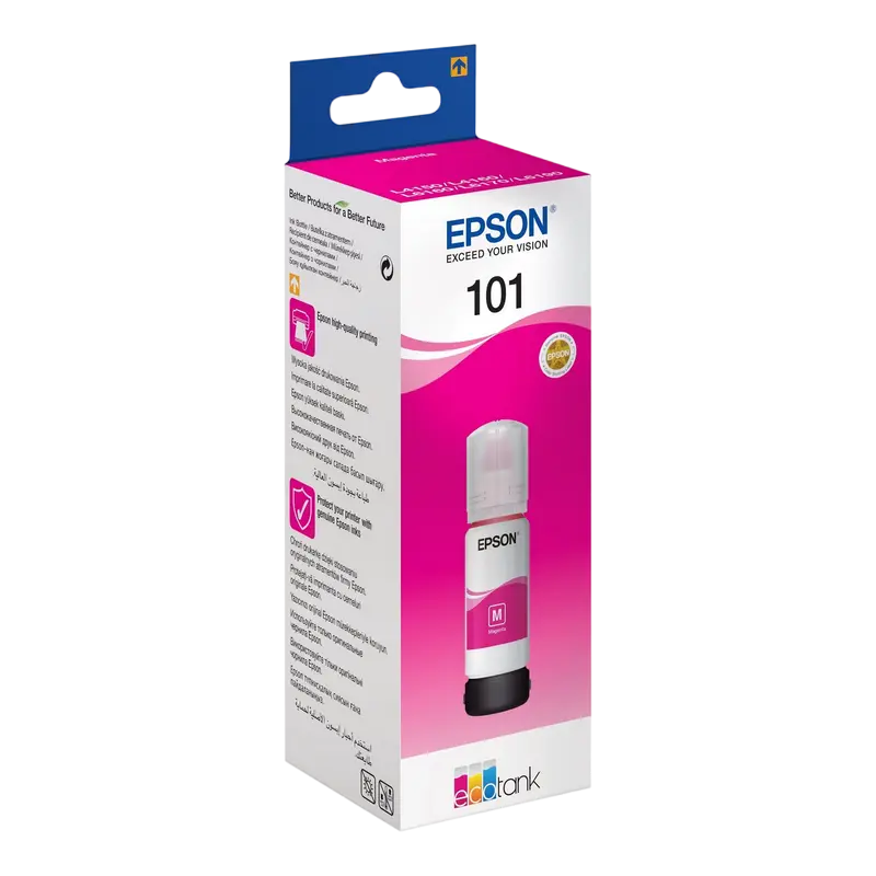 Recipient de cerneală Epson 101 EcoTank, 70ml, Magenta Recipient de cerneală Epson 101 EcoTank, 70ml, Magenta