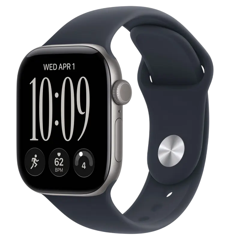 Apple Watch Series 12 GPS, 42mm Space Grey Aluminium Case with Navy Blue Sport Band - M/L MJE94 Apple Watch Series 12 GPS, 42mm Space Grey Aluminium Case with Navy Blue Sport Band - M/L MJE94