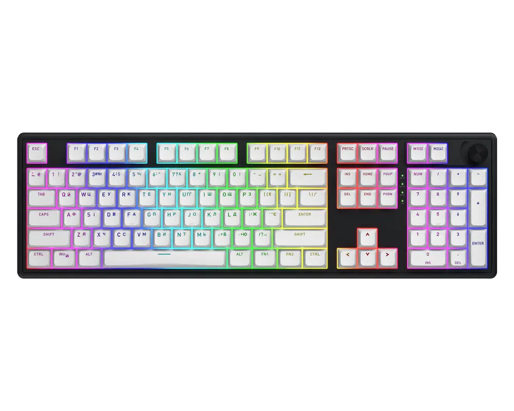 Tastatură HATOR Skyfall 100, Cu fir / Fără fir, Negru | Alb Tastatură HATOR Skyfall 100, Cu fir / Fără fir, Negru | Alb