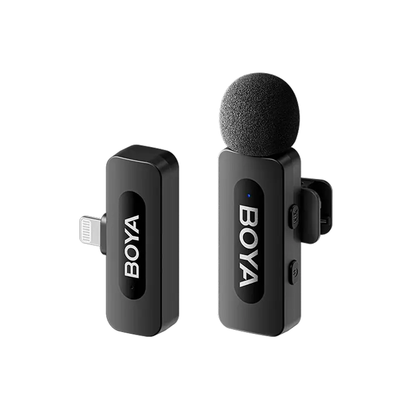 Портативный записывающий микрофон Boya BY-V1 V2.0, Беспроводной, Черный