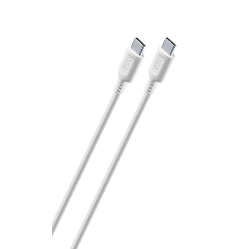Кабель для зарядки и синхронизации Cellularline Become Eco Cable Type-C to Type-C, USB Type-C/USB Type-C, 1м, Белый Кабель для зарядки и синхронизации Cellularline Become Eco Cable Type-C to Type-C, USB Type-C/USB Type-C, 1м, Белый
