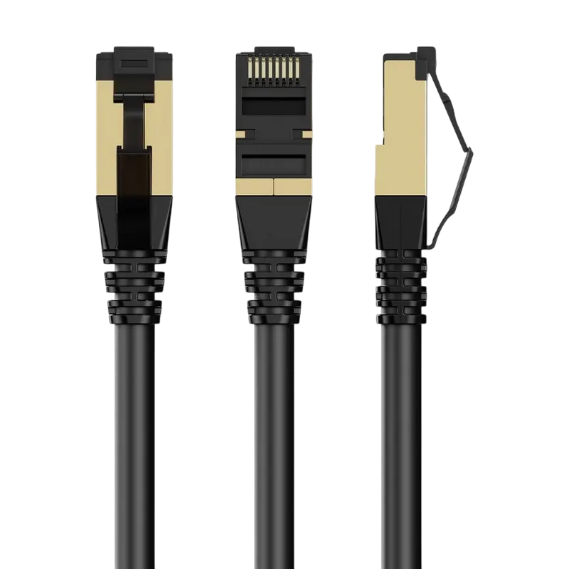 Patch cord Cablexpert PP8-LSZHCU-BK-2M, Cat8 S/FTP, 2m, Negru Patch cord Cablexpert PP8-LSZHCU-BK-2M, Cat8 S/FTP, 2m, Negru