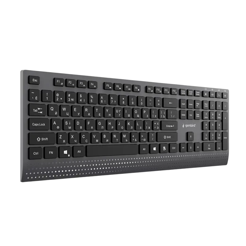Keyboard Gembird KB-MCH-06-CYRL, Slimline, Chocolate type, 1.8m, USB-A + C, EN/RU, Black Keyboard Gembird KB-MCH-06-CYRL, Slimline, Chocolate type, 1.8m, USB-A + C, EN/RU, Black