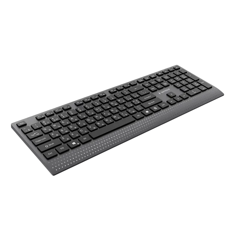 Keyboard Gembird KB-MCH-06-CYRL, Slimline, Chocolate type, 1.8m, USB-A + C, EN/RU, Black Keyboard Gembird KB-MCH-06-CYRL, Slimline, Chocolate type, 1.8m, USB-A + C, EN/RU, Black
