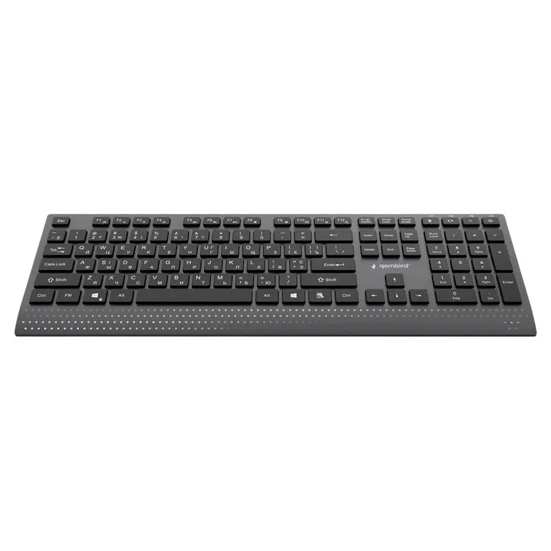 Keyboard Gembird KB-MCH-06-CYRL, Slimline, Chocolate type, 1.8m, USB-A + C, EN/RU, Black Keyboard Gembird KB-MCH-06-CYRL, Slimline, Chocolate type, 1.8m, USB-A + C, EN/RU, Black
