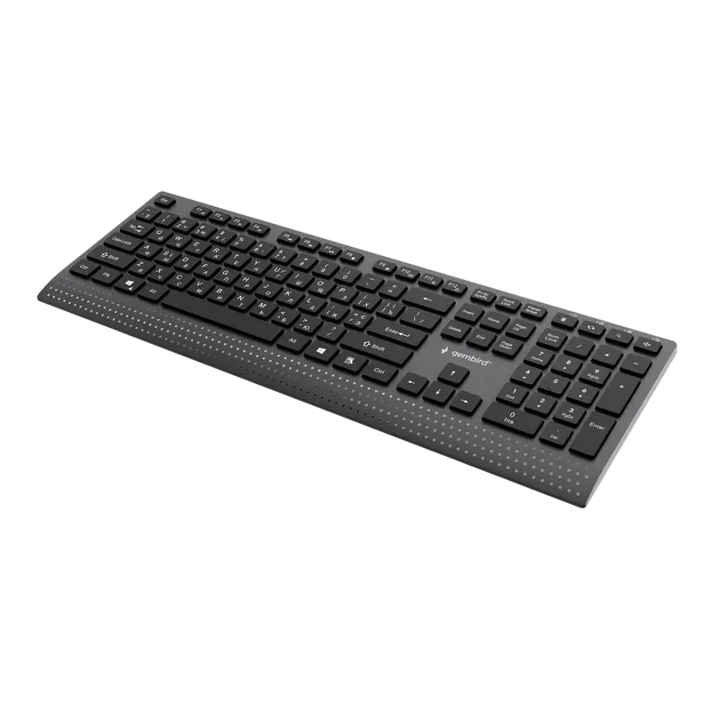 Keyboard Gembird KB-MCH-06-CYRL, Slimline, Chocolate type, 1.8m, USB-A + C, EN/RU, Black Keyboard Gembird KB-MCH-06-CYRL, Slimline, Chocolate type, 1.8m, USB-A + C, EN/RU, Black