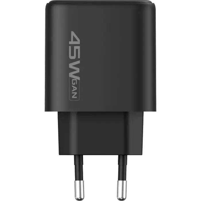 Incarcator Proove, Silicone Power 45W, USB+Type-C, (fara cablu), Black Incarcator Proove, Silicone Power 45W, USB+Type-C, (fara cablu), Black