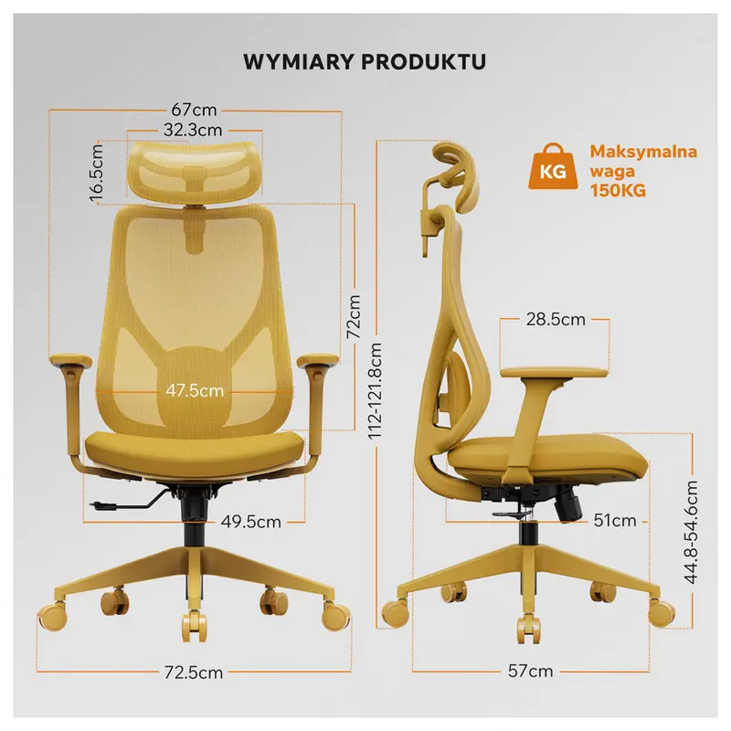 Scaun de birou SENSE7 Moyo Yellow Scaun de birou SENSE7 Moyo Yellow