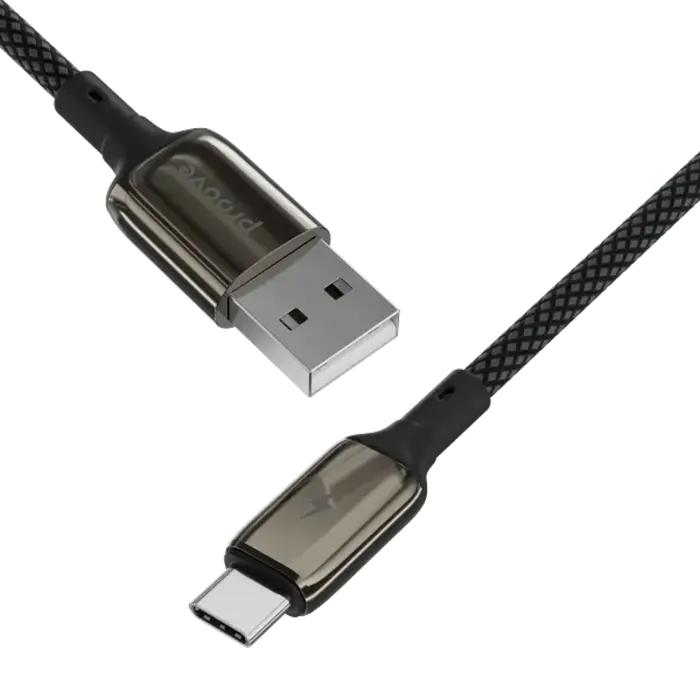 Cablu USB (Type-C), Proove Dense Metal 3A (1m), Black Cablu USB (Type-C), Proove Dense Metal 3A (1m), Black