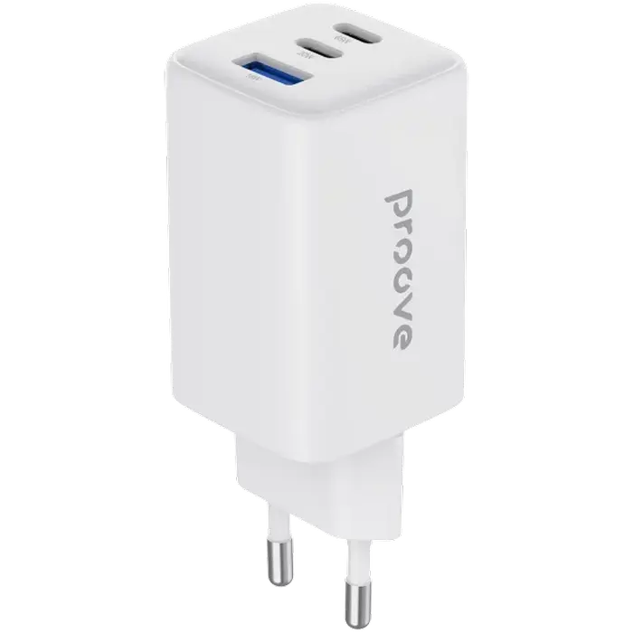 Incarcator Proove Pocket Gan 65W (2*Type-C + USB) White