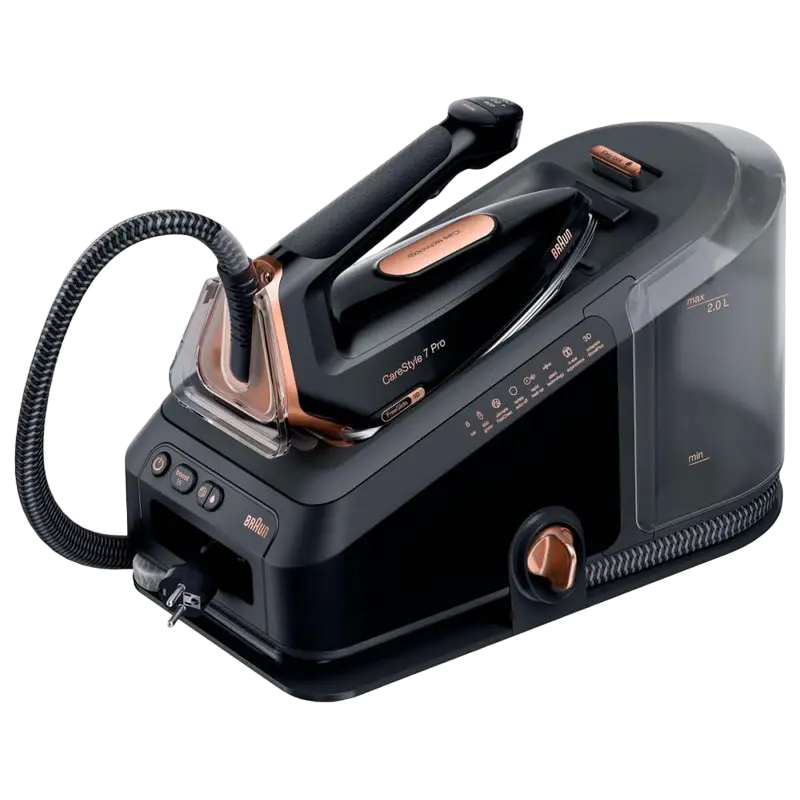 Fier de călcat cu generator de abur Braun IS 7286BK SS, 2700W,