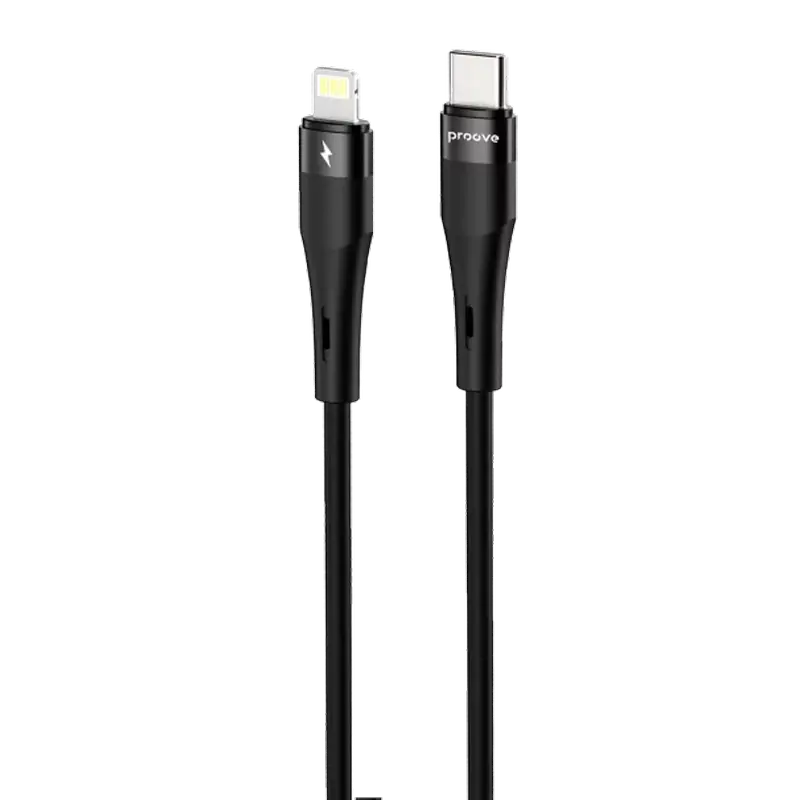 Cablu Type-C (8-pin), Proove Silicone Plus 27W (1m),Black