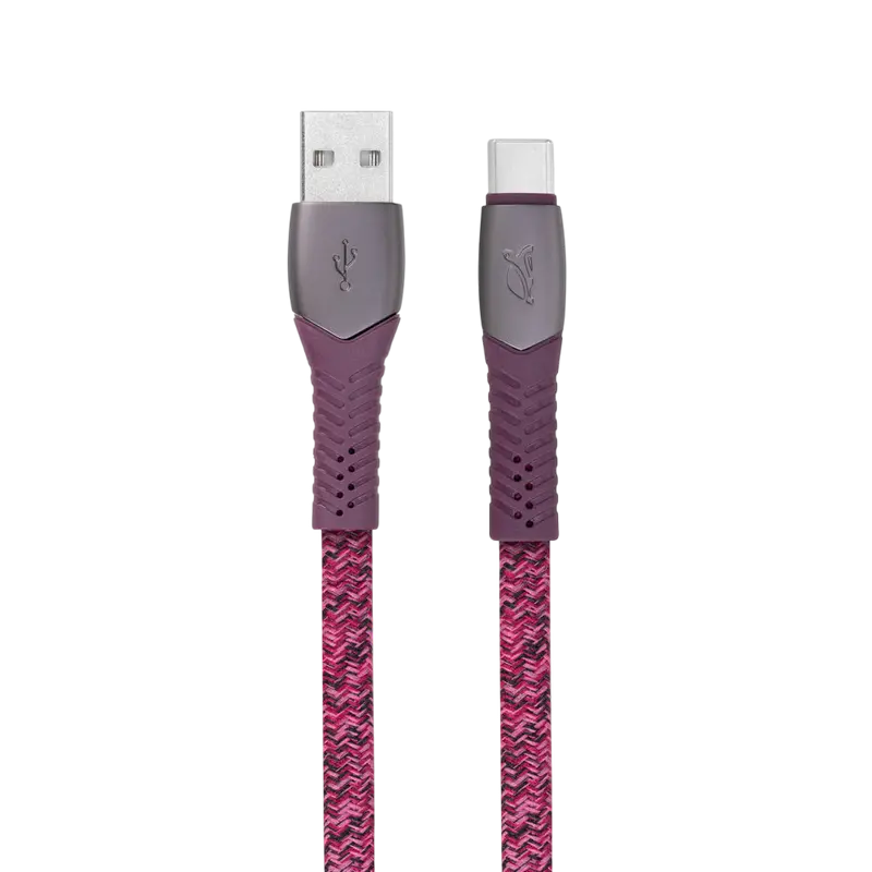 Cablu încărcare și sincronizare Rivacase PS6102 RD12, USB Type-A/USB Type-C, 1,2m, Roșu